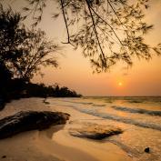 Sunset at Koh Rong beach