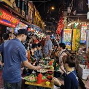 Street food stalls in Hanoi's Old Quarter - Aaron Boothe