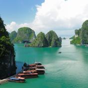 Aerial view of Halong Bay
