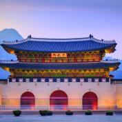 Front view of Gyeongbokgung Palace in Seoul