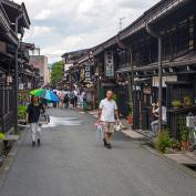 Walking through the traditional streets of Takayama
