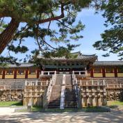 Entrance to Bulguksa temple in Gyeongju, a UNESCO World Heritage Site in South Korea