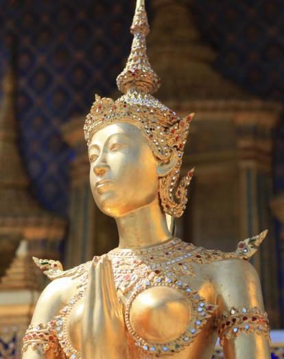 Gold statues at Grand Palace in Bangkok