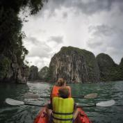 Kayaking in Halong Bay