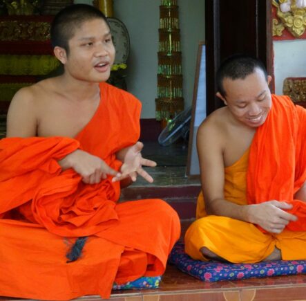 Laotian monks in Luang Prabang