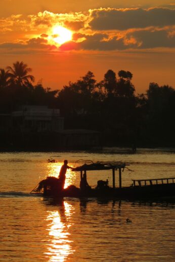 Sunset on the Mekong Delta 