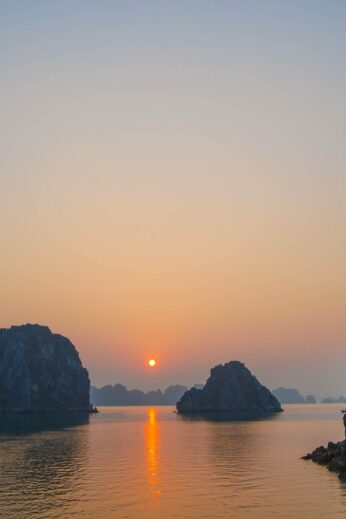 Sunset at Halong Bay, Vietnam 