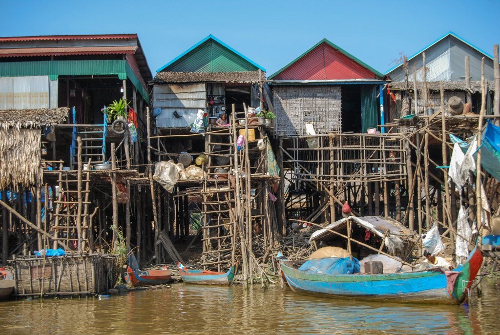 Stilt houses on Tonle Sap