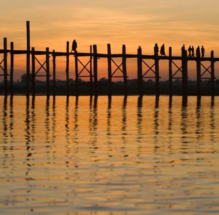 U Bein Bridge at sunset