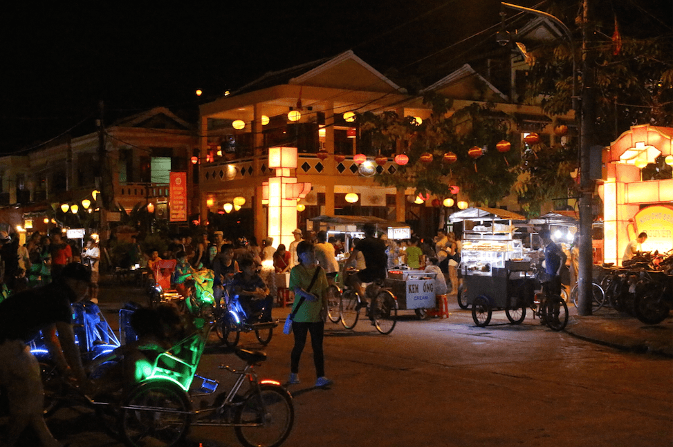 In front of the night market