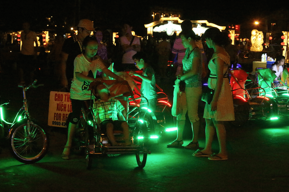Glowing bikes
