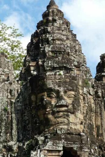 The famous Bayon faces