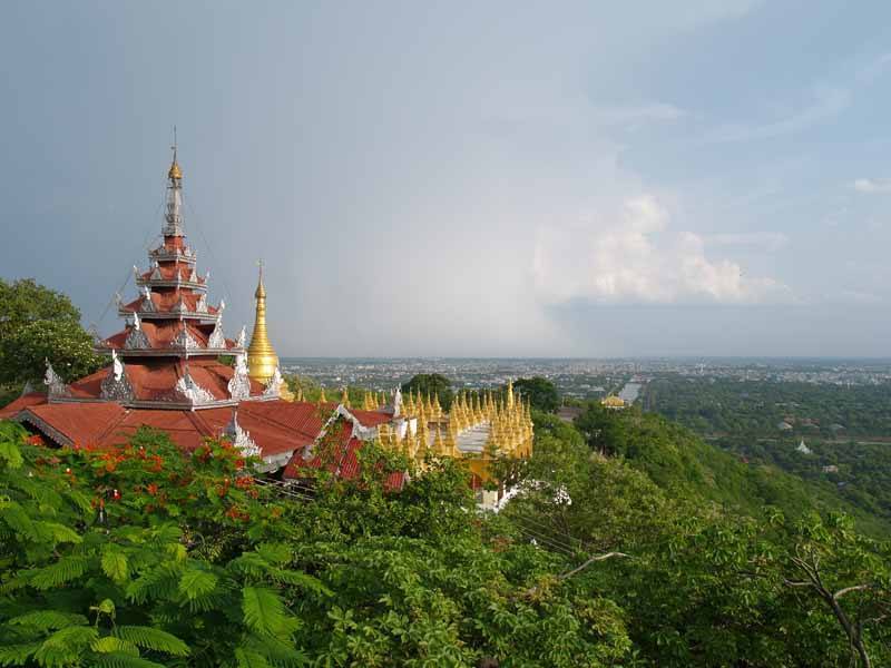 The beautiful green view from Mandalay Hill