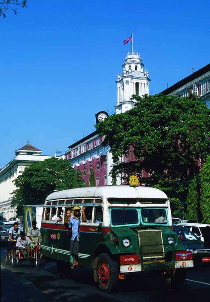A Burmese bus in Yangon