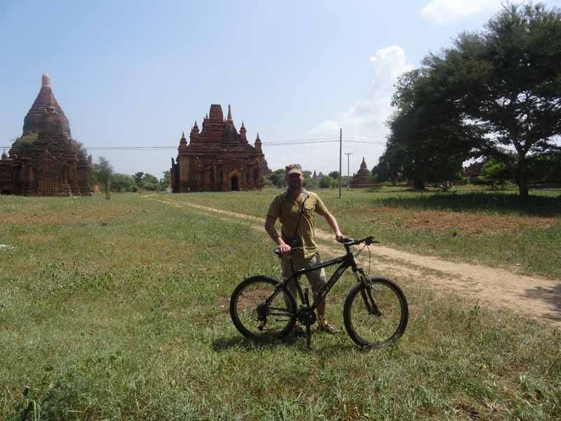 James explores Bagan by bike