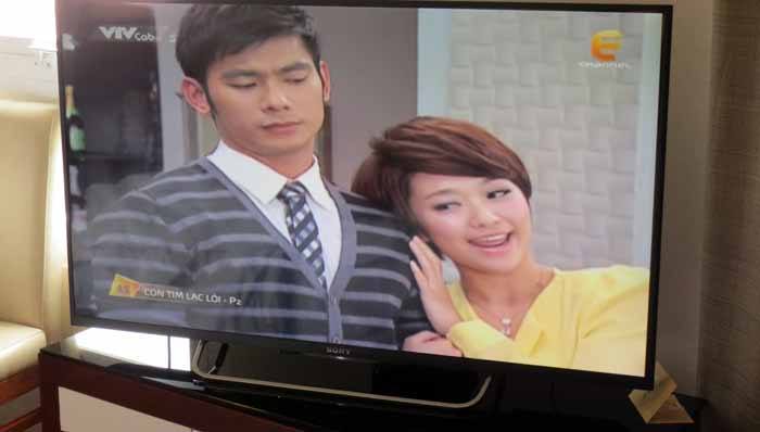 Typical Vietnamese actors on a local TV channel