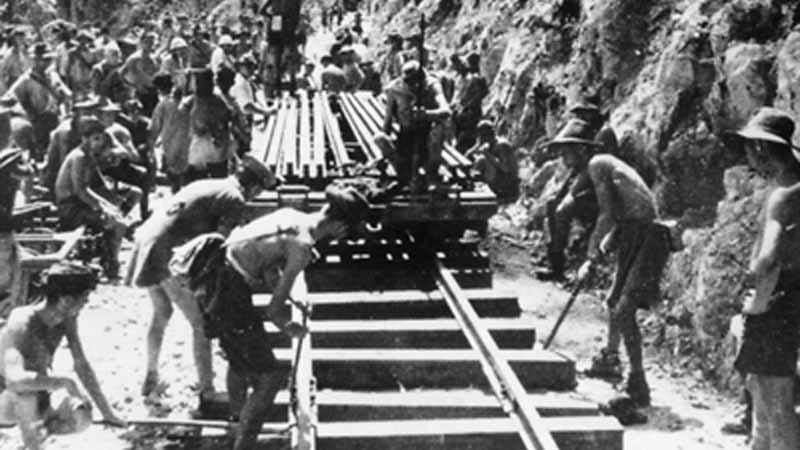 Workers on Death Railway (Photo: BBC Four)