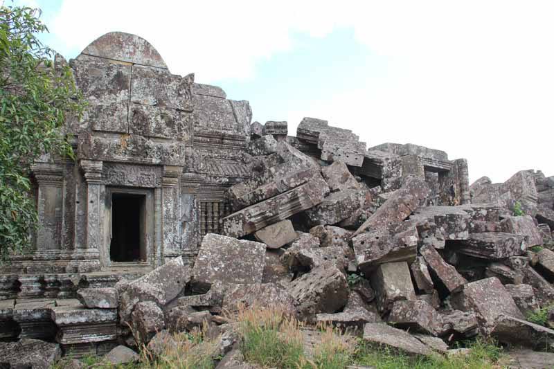 Collapsed roof of gopura five