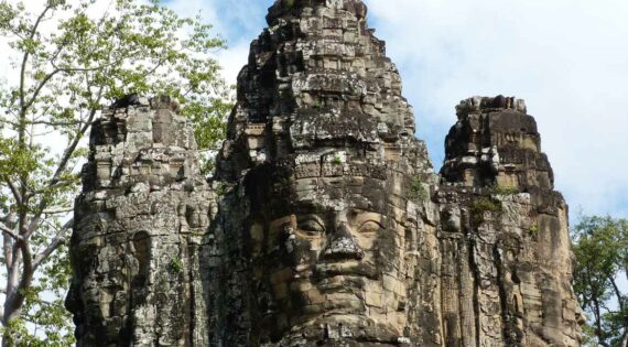 Kids love exploring the overgrown temples of Angkor in Cambodia