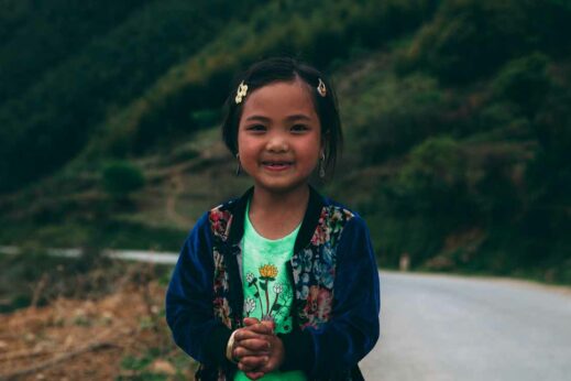 A little girl in Cao Bang