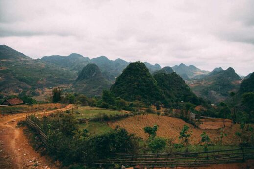 Steep mountains in Cao Bang