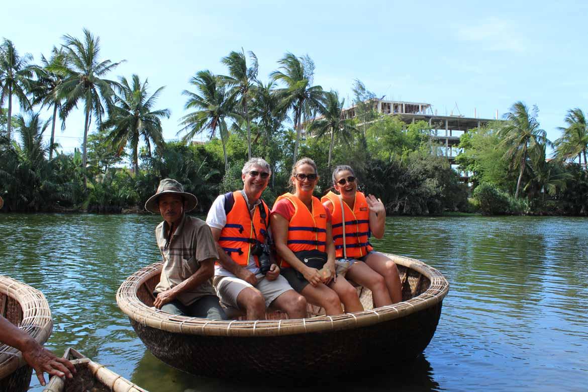 Basket boating on Hoi An's river