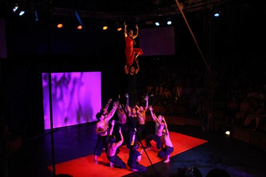 A group of men performing at Siem Reap's Phare Circus