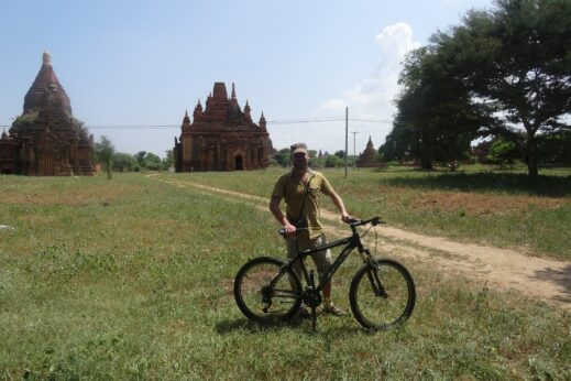Cycling through Bagan, Burma (Myanmar)