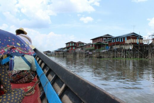 View from the boat to Inle Lake in Burma (Myanmar)