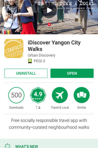 iDiscover Yangon City Walks App