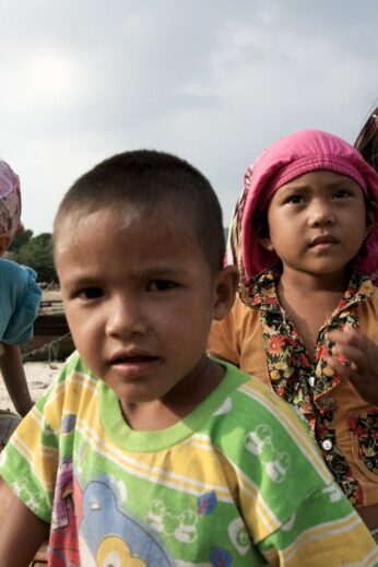 Moken Children on the Myeik Archipelago, Burma (Myanmar)