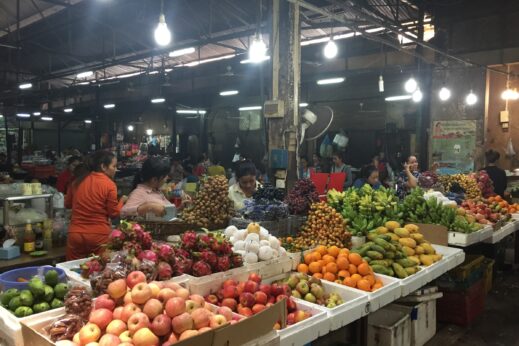 Khmer cookery course - picking things up from the market, things to do in Siem Reap