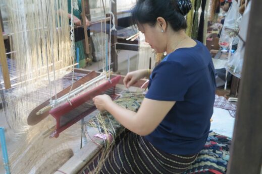 Textile weaving workshop in Vientiane, Laos