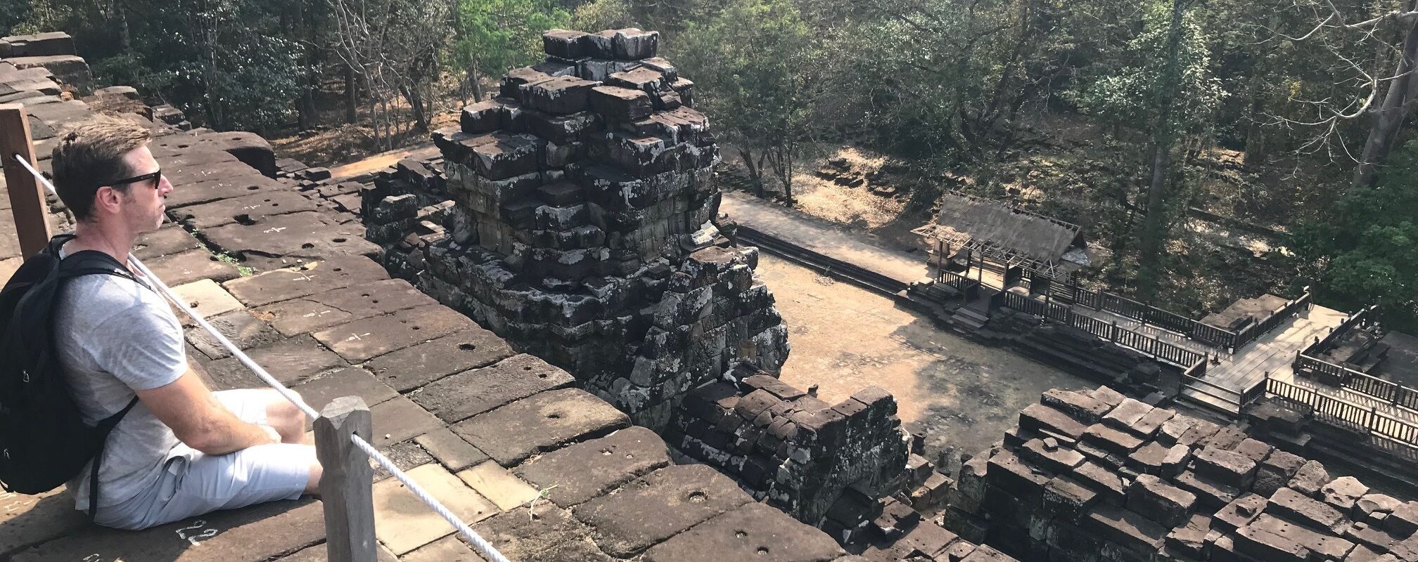 Aaron tour leading in Angkor Wat, Cambodia