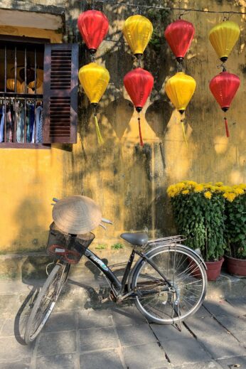 Bicycle and lanterns in Hoi An, Vietnam