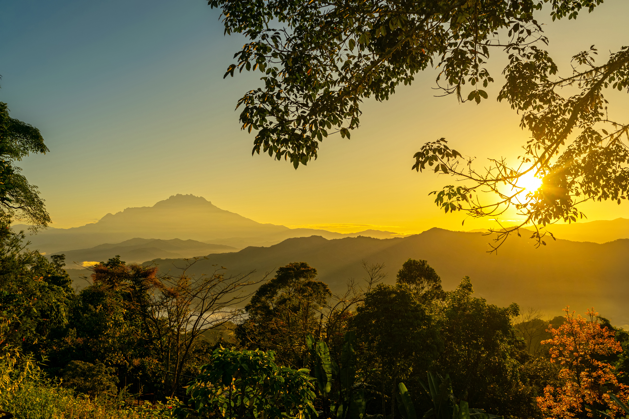 Sunset over Borneo