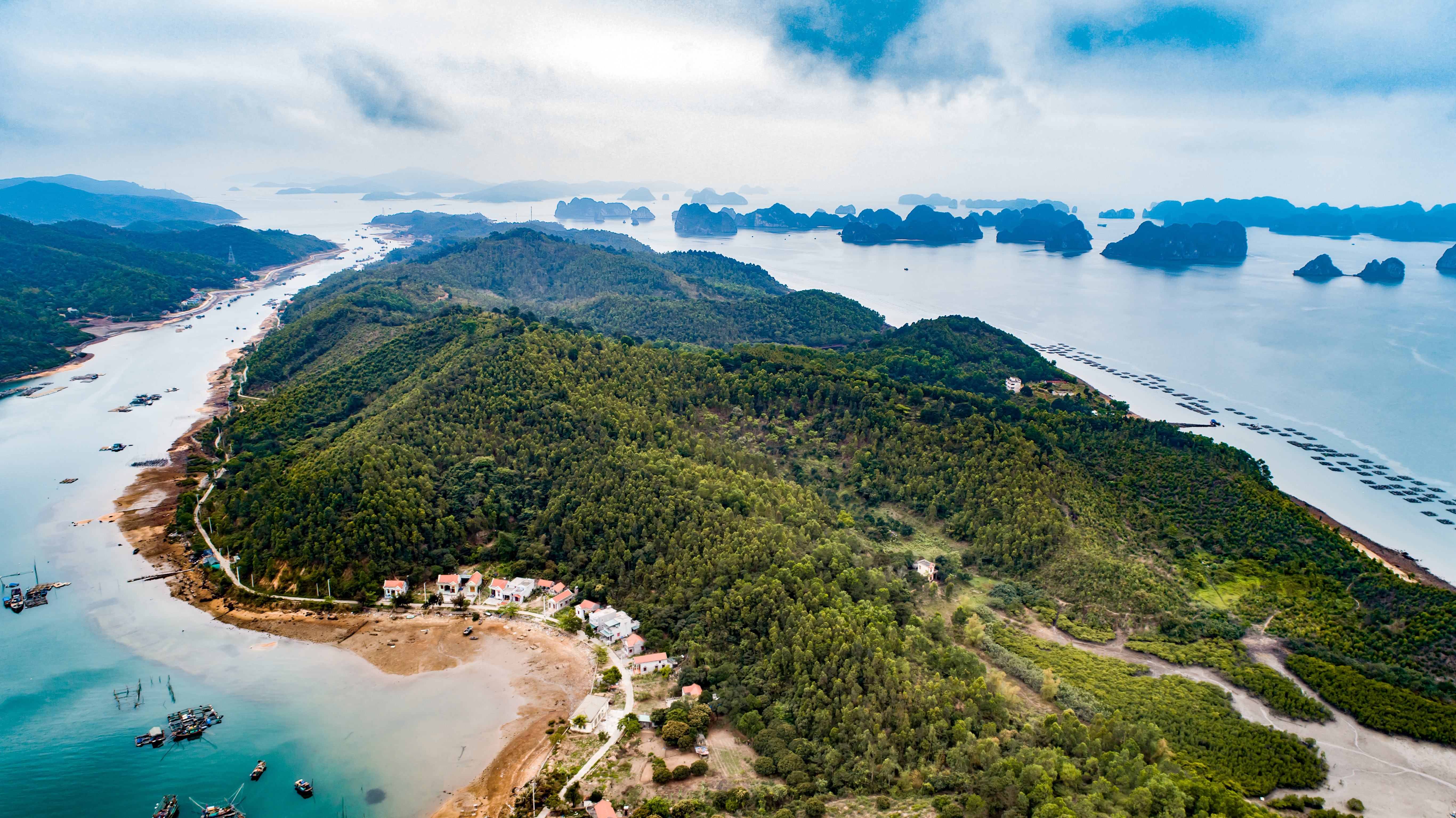HERO Halong Bay VYFE-unsplash.jpg Aerial view of Halong Bay