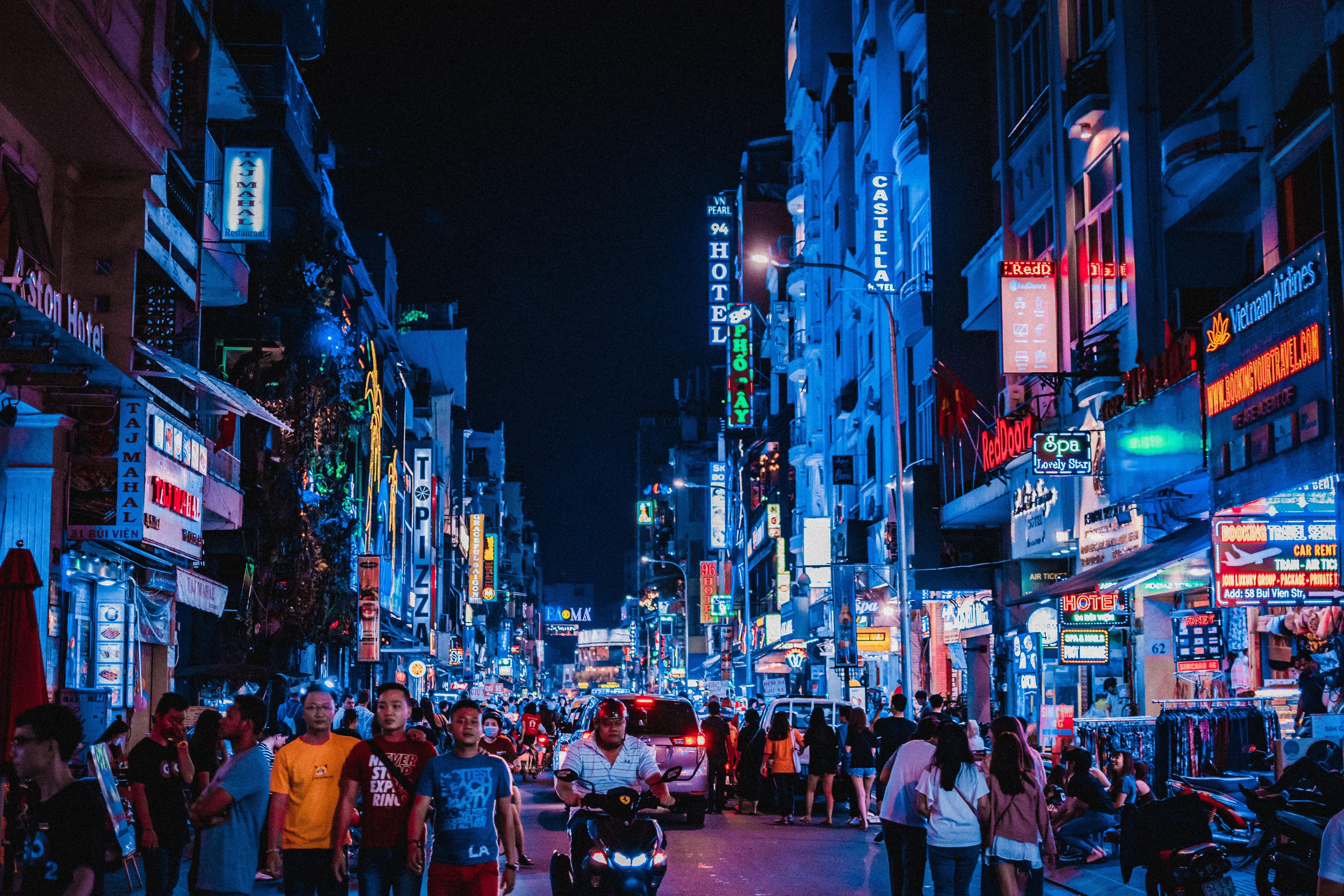 Hoi Chi Minh City-unsplash-min.jpg Night time street scene in Ho Chi Minh City