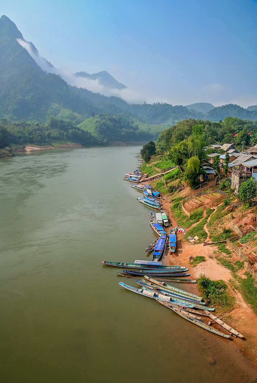 Aerial view of Nong Khiaw