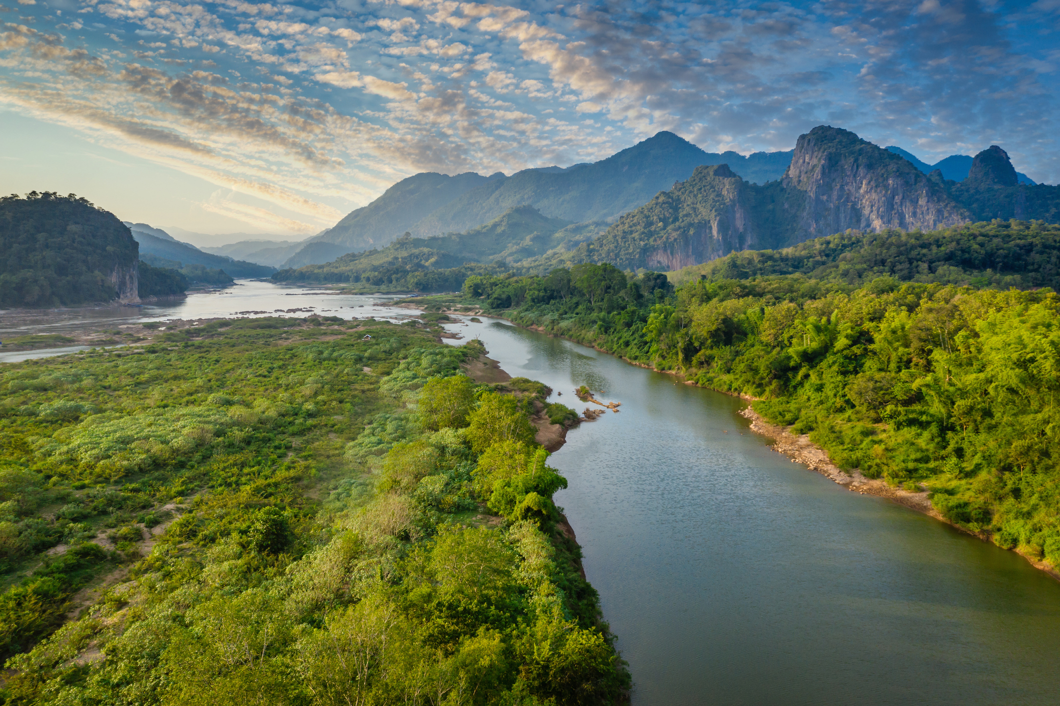 Mekong River in Laos Luang Prabang_iStock-1195692701_Mlenny.jpg Mekong River in Laos near Luang Prabang