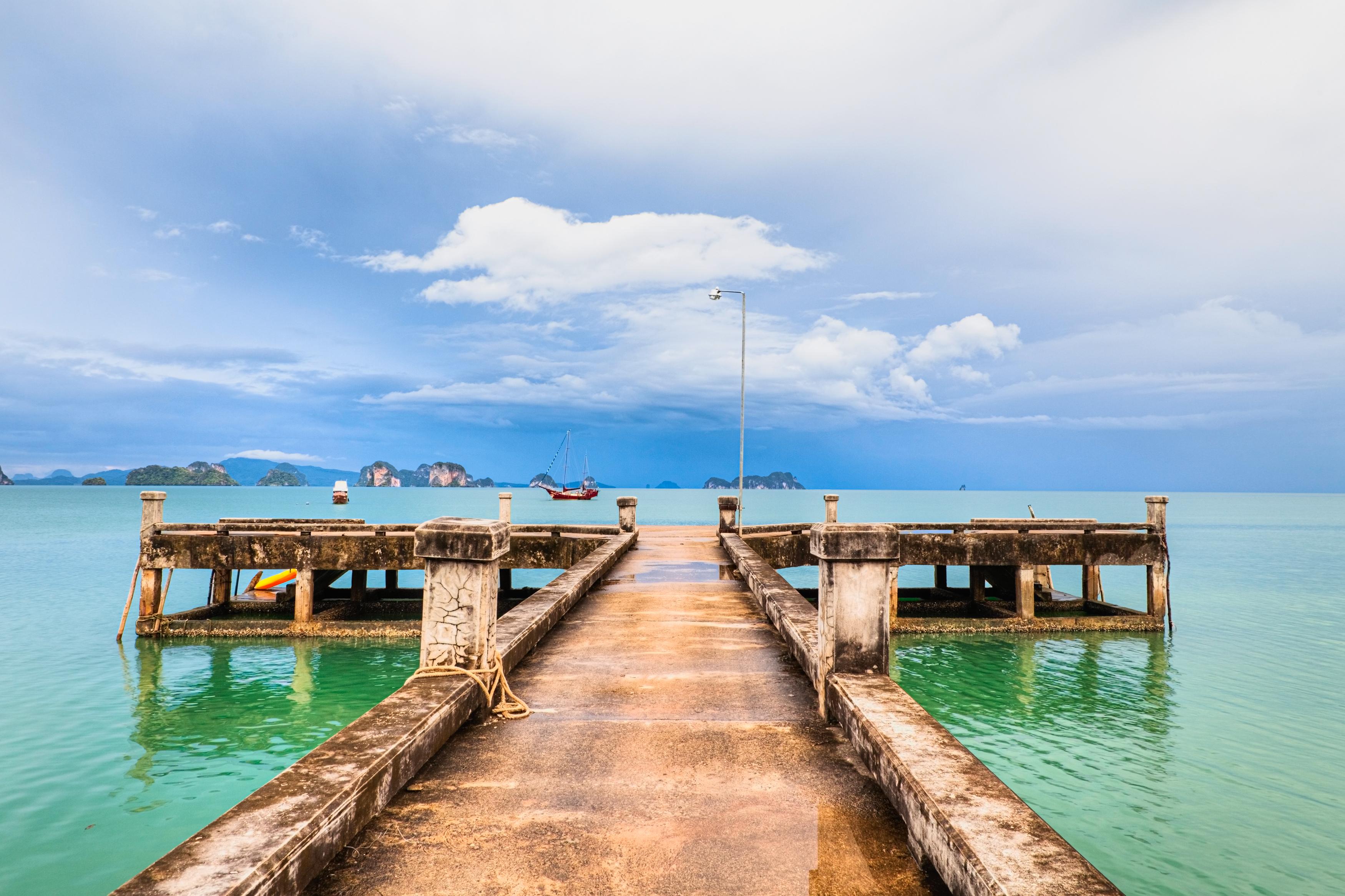 PLACE HERO - Ko Yao Noi_iStock-184302670_IlonaBudzbon (wecompress.com).jpg Pier at Ko Yao Noi, Thailand