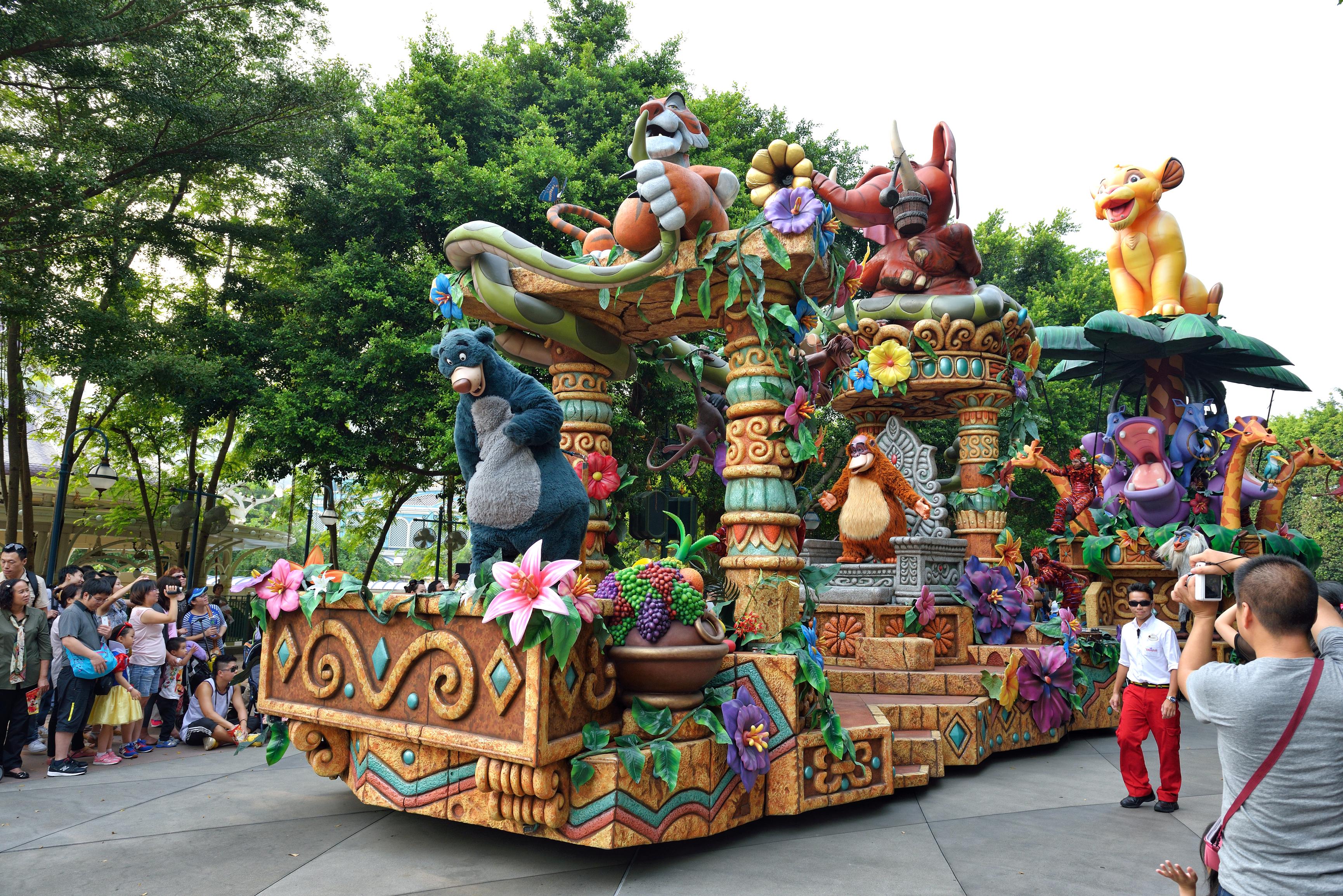 Disneyland-parade-Hong-Kong.jpg Float with Disney characters as part of parade at Disneyland
