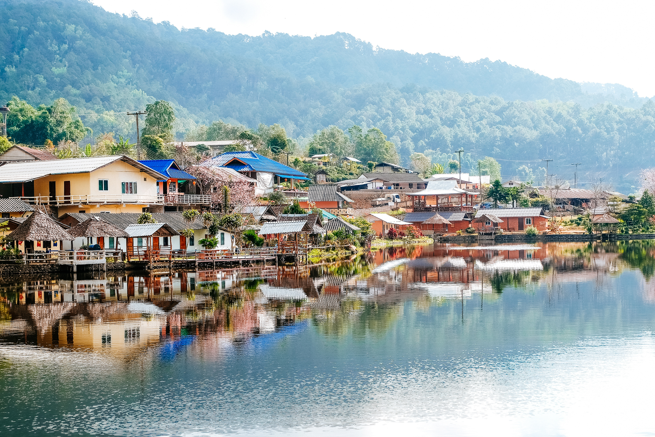 Rak Thai Village, Mae Hong Son_Stock-1216558231_AnupongS.jpg Waterfront village in Mae Hong Son