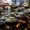 Ceramic pots in Kuala Lumpar food market