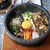 Bowl of vegetables, meat and egg 