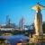 Large Buddha statue of Bongeunsa Temple looking over Seoul skyline at night