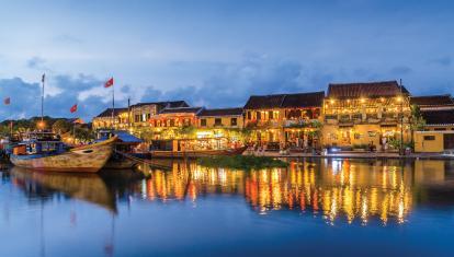 Hoi An waterfront at night 