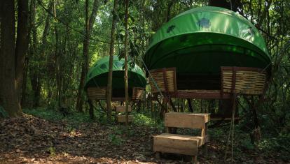 Forest huts in Nam Et-Phou Louey NPA - Wildlife Conservation Society ©