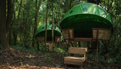 Forest huts in Nam Et-Phou Louey NPA - Wildlife Conservation Society ©