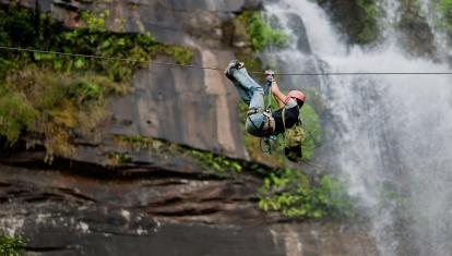 Ziplining in Pakse